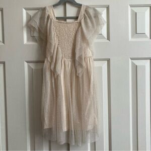 Elegant Sparkling Kids Dress in cream